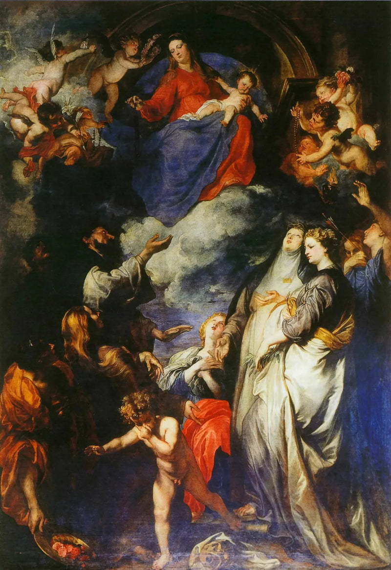 Madonna med rosenkransen - Antoine van Dyck