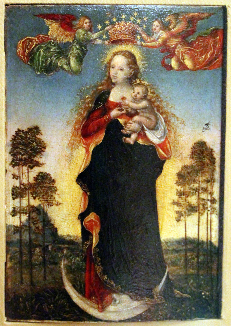 Madonna och barn med två änglar - Lucas Cranach den äldre