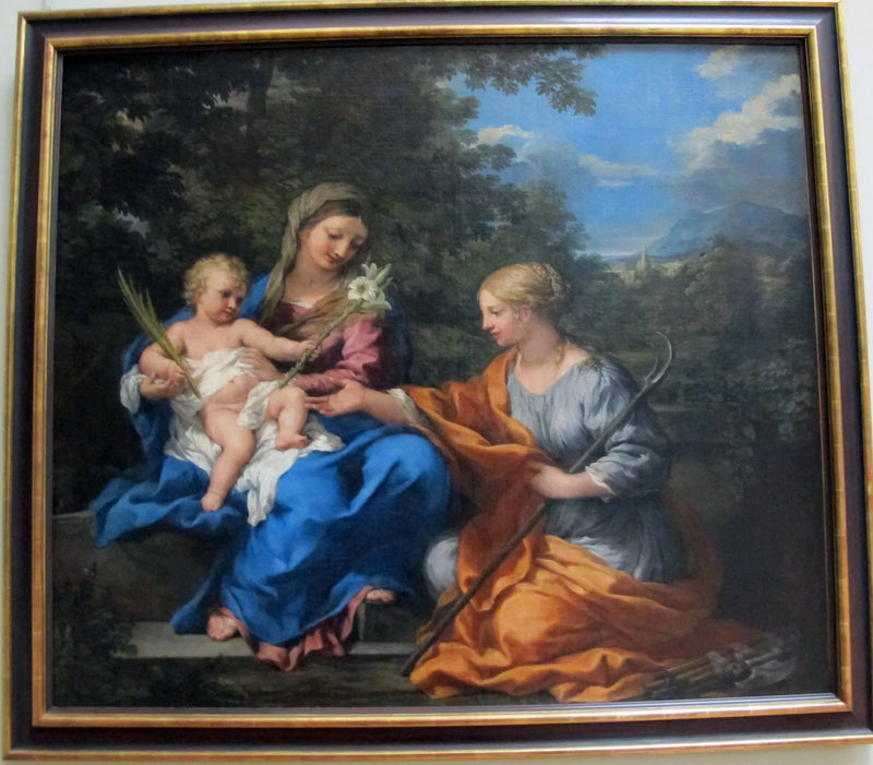 Madonna och barn med heliga Martine - Pietro da Cortona