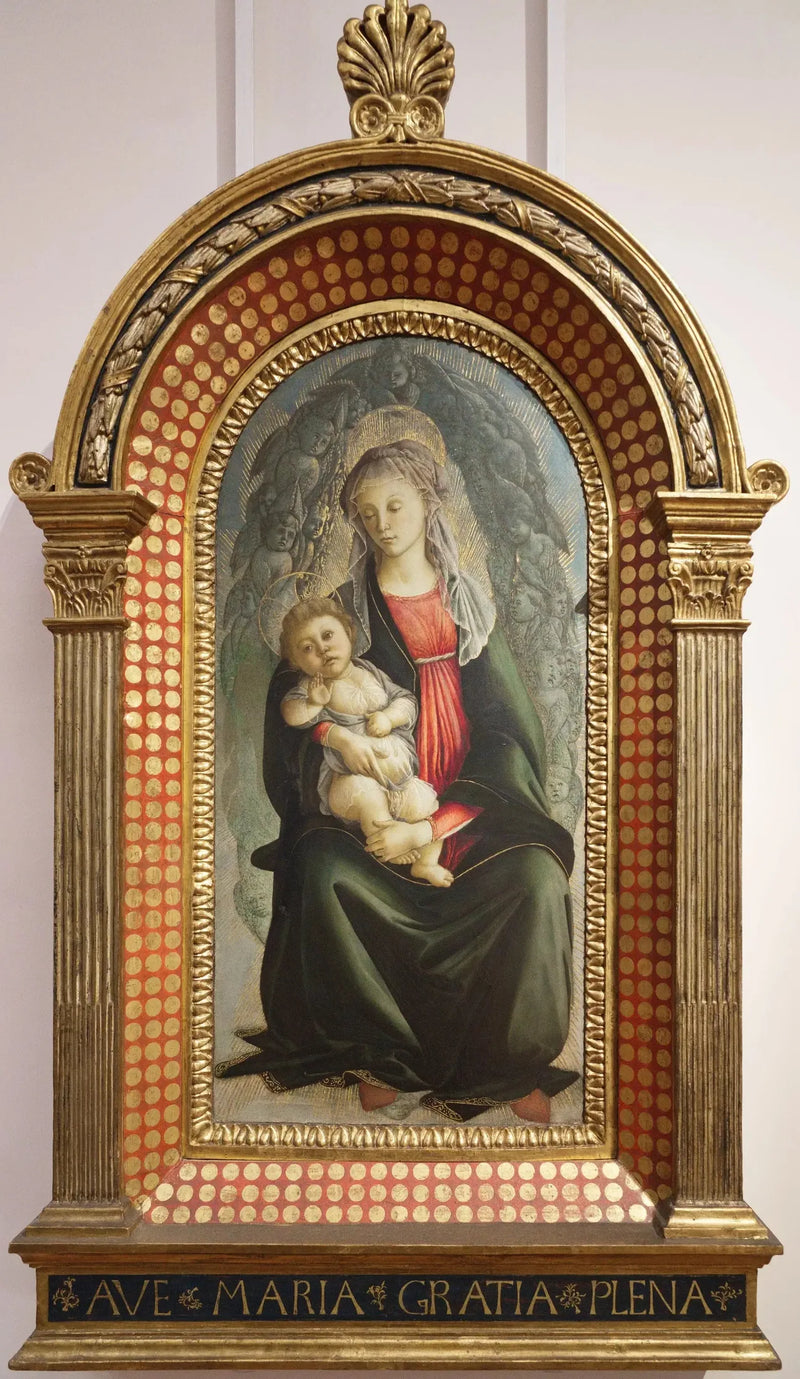 Jungfrun och barnet i en gloria av serafiner - Sandro Botticelli