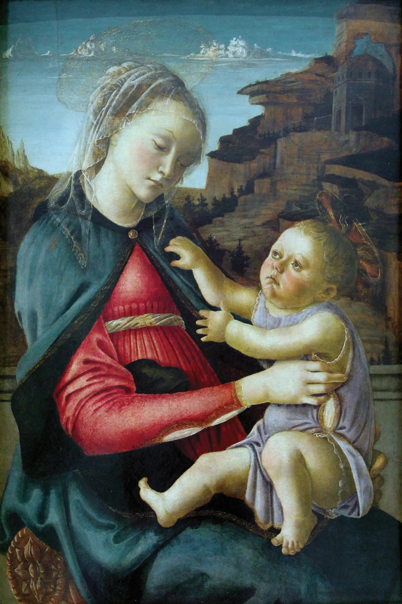 Madonna och barnet, kallad Madone des Guidi de Faenza - Sandro Botticelli