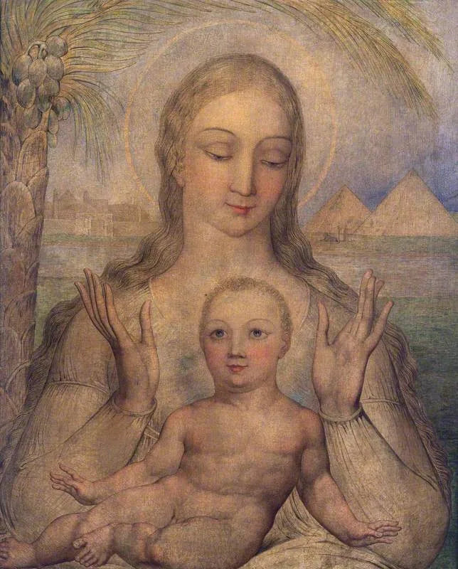 Madonna och barnet i Egypten - William Blake