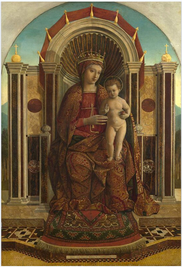 Madonna och barn i majestät - Gentile Bellini