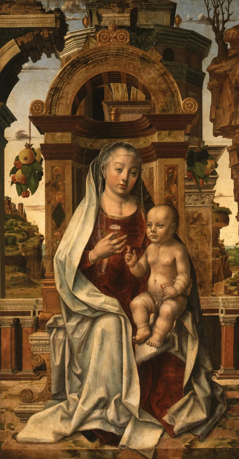 Madonna och barn i majestät - Pedro Berruguete