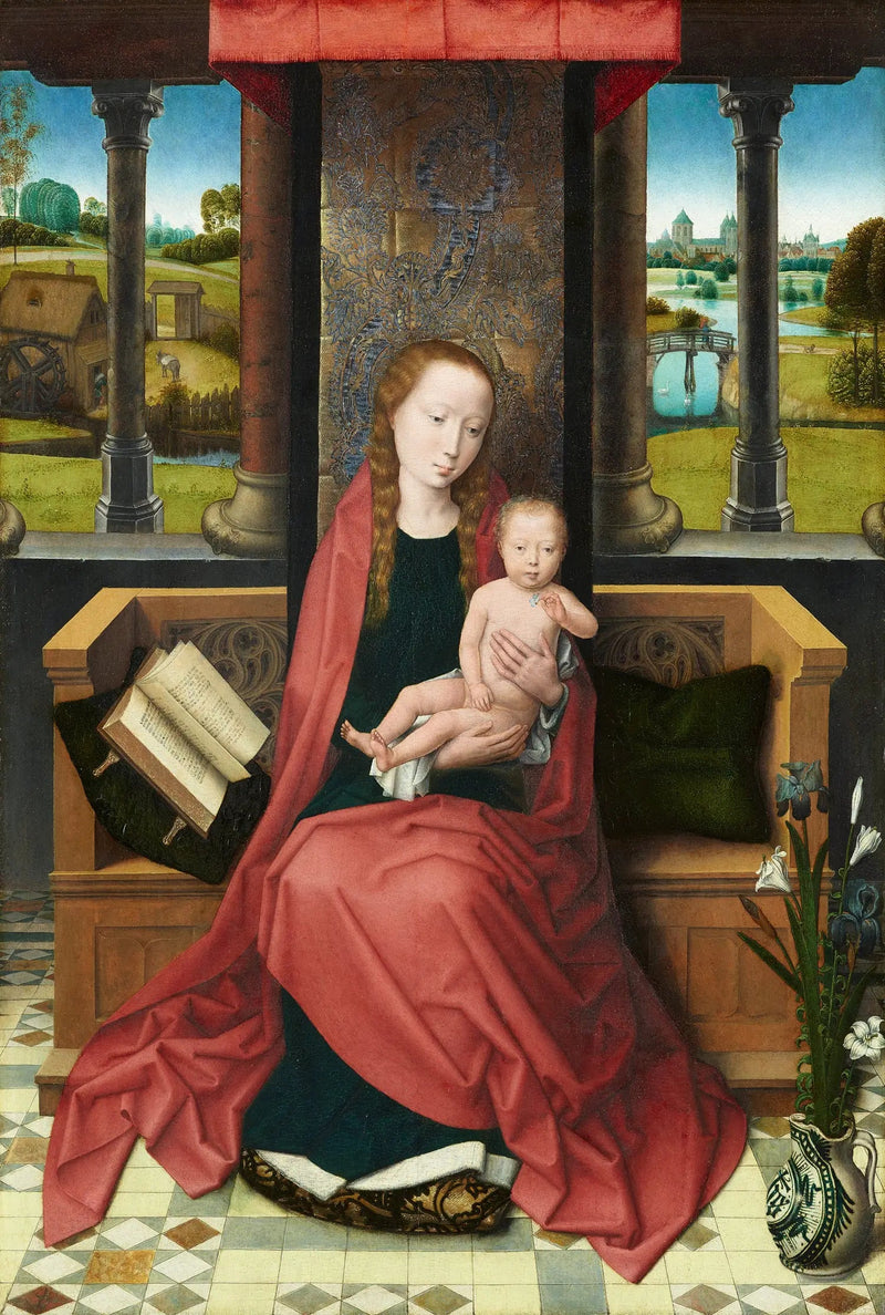 Madonna och barn på tron - Hans Memling