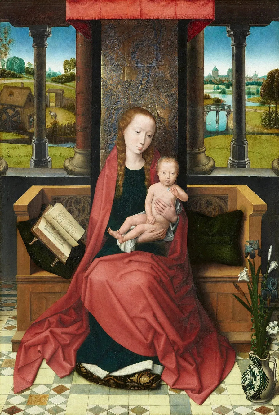 Madonna och barn på tron - Hans Memling