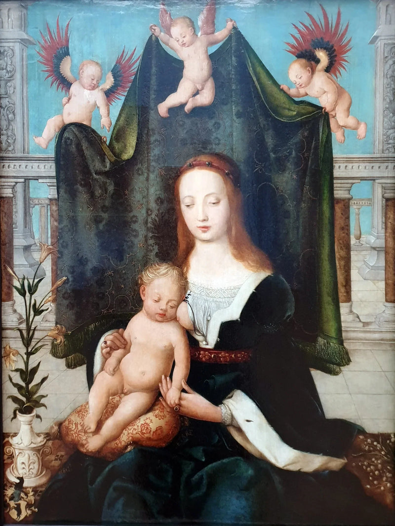Madonna och barn som sover - Hans Holbein den äldre