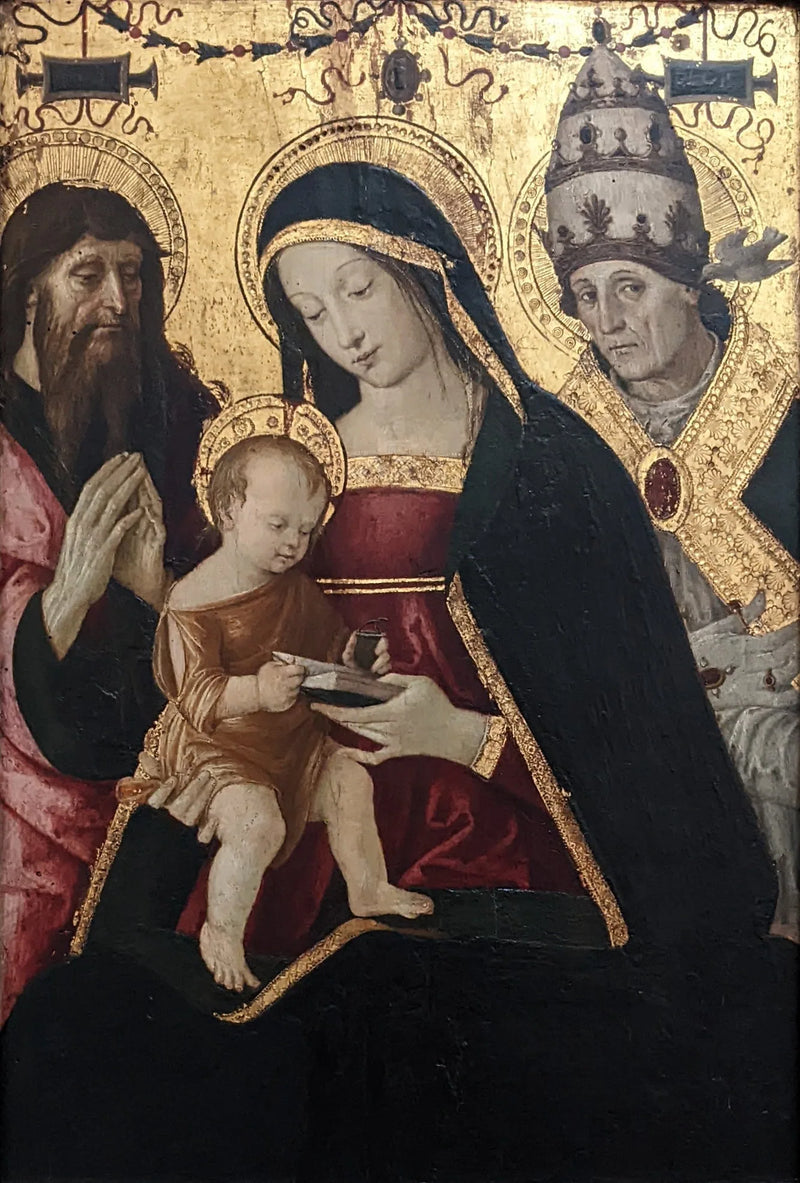 Madonna och barn mellan helige Jerome och helige Gregorius den store - Pinturicchio