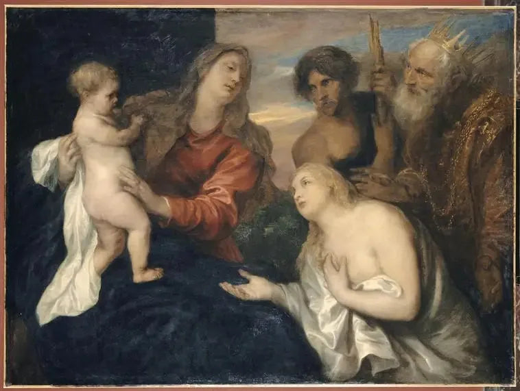 Jungfrun, Barn Jesus och de Tre ångrarna - Antoine van Dyck