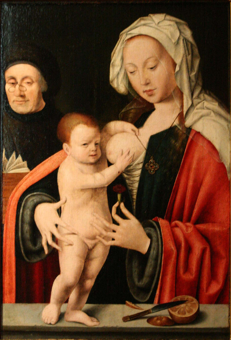 Madonna, barnet och en donator - Joos van Cleve