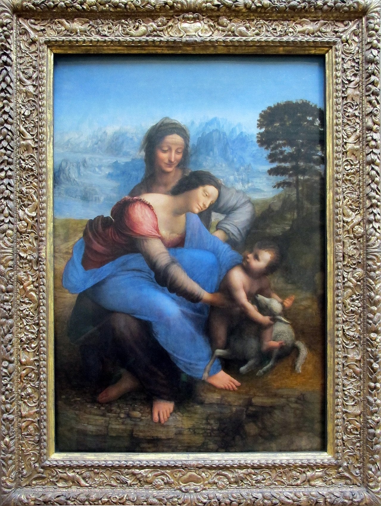 Jungfrun, Jesusbarnet och heliga Anna - Leonardo da Vinci