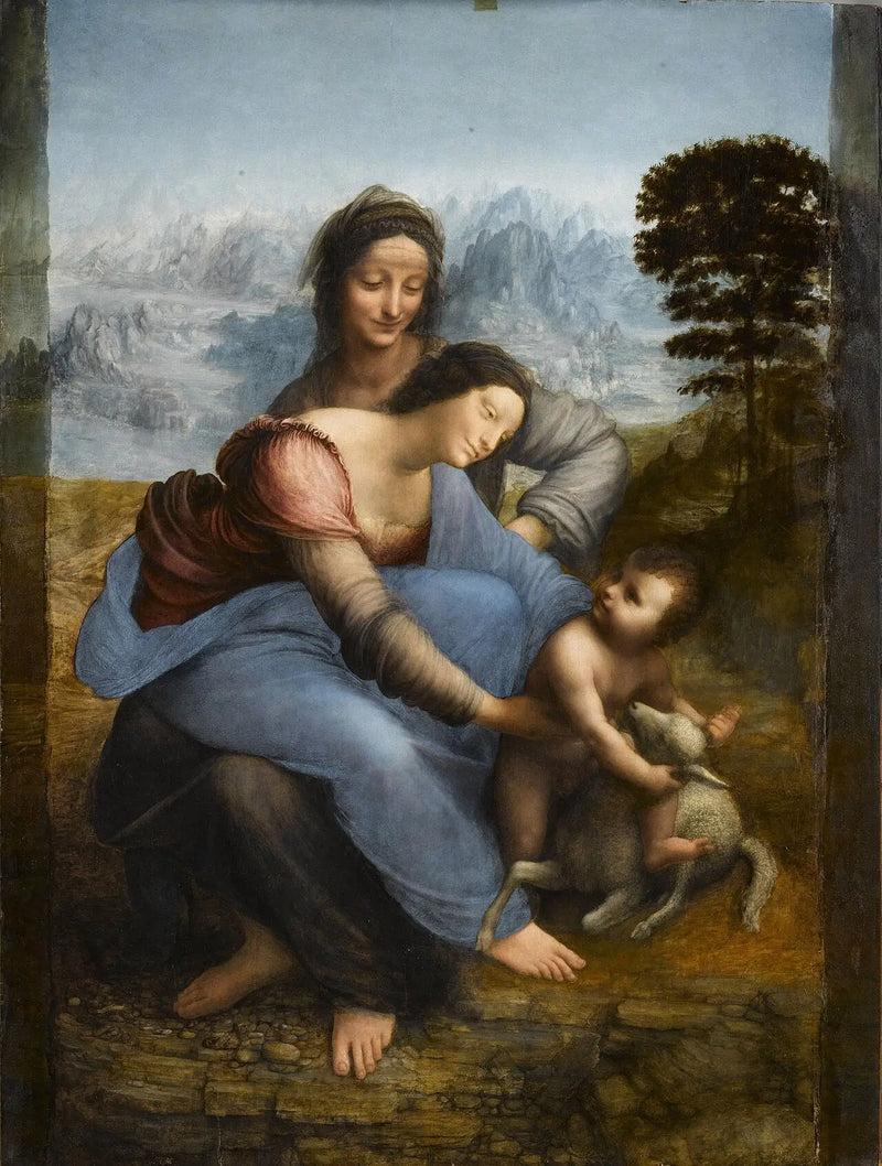 Jungfrun, Jesusbarnet och heliga Anna - Leonardo da Vinci