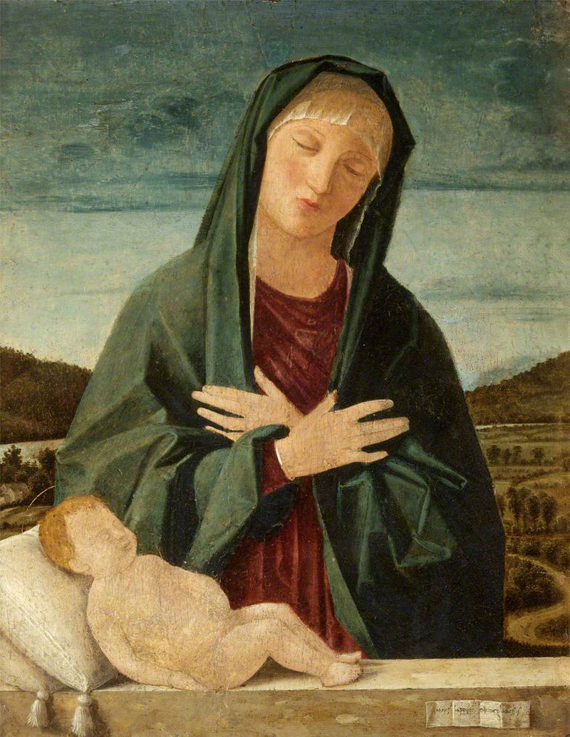 Madonna och barn Jesus sovande - Cima da Conegliano