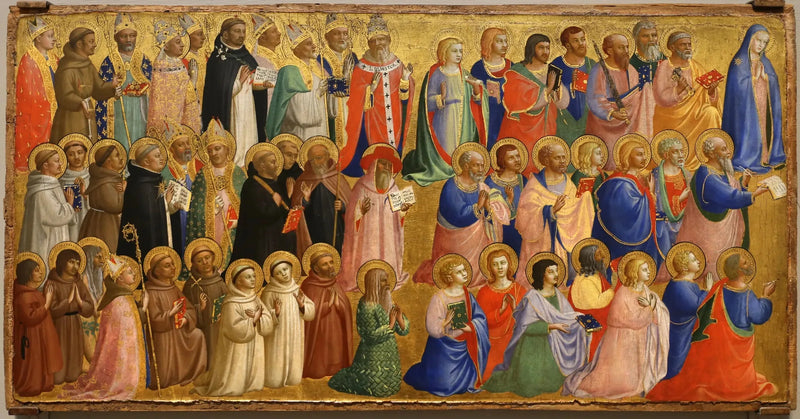 Jungfru Maria med apostlarna och andra helgon - Fra Angelico