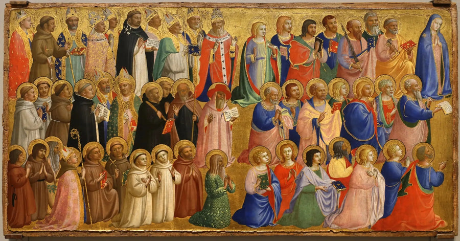 Jungfru Maria med apostlarna och andra helgon - Fra Angelico
