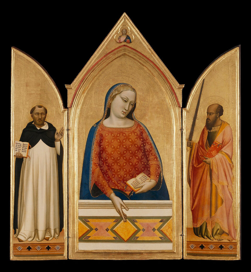 Madonna med helgonen Thomas av Aquino och Paulus - Bernardo Daddi