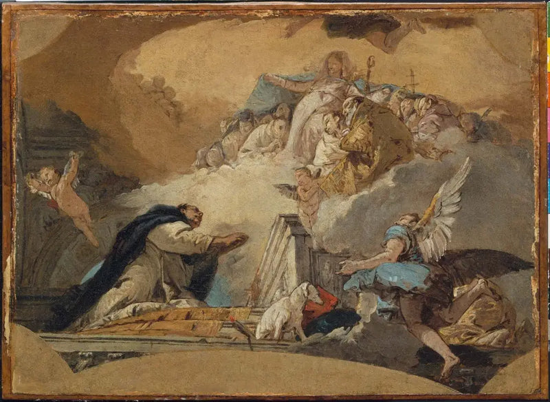 Madonna som tar emot helgonets Dominiks böner - Giovanni Battista Tiepolo