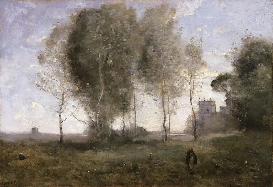 Svarta villan vid pinjeträdet - Jean-Baptiste Camille Corot
