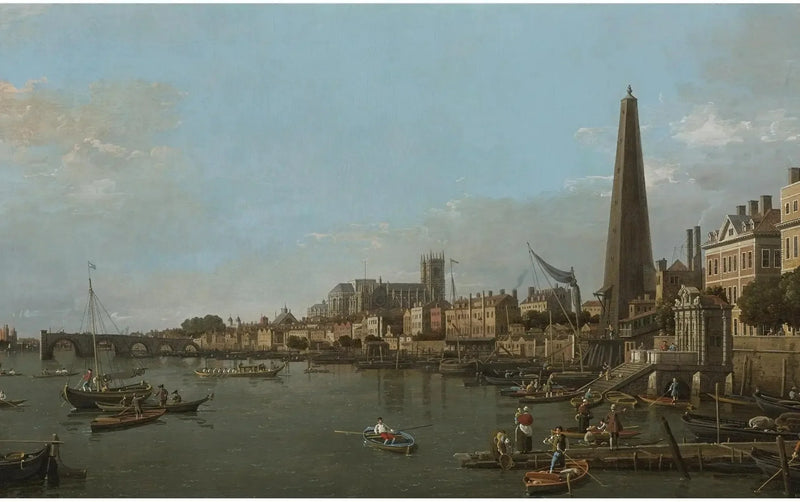 Staden Westminster från Thames, nära York Water Gate - Canaletto