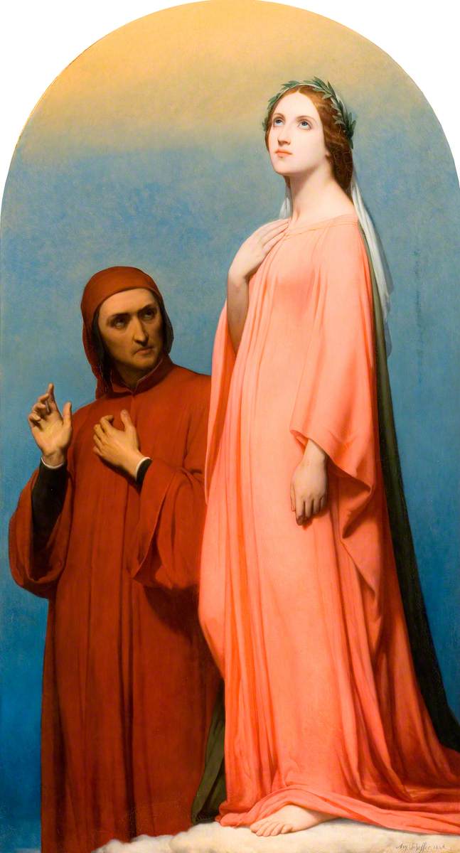 La Vision, Dante och Beatrice - Ary Scheffer