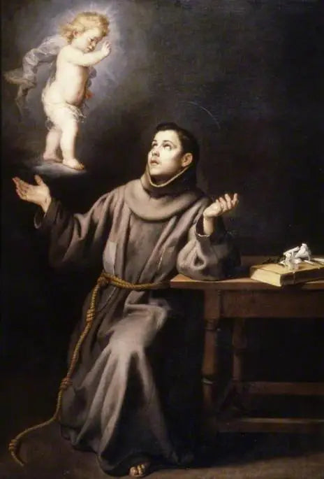 Saint Antonius av Padua's vision - Bartolomé Esteban Murillo