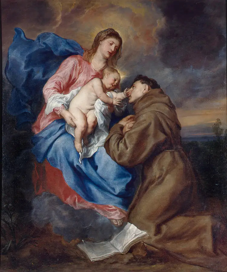 Saint Antonius av Padua's vision, omkring 1629 - Antoine van Dyck