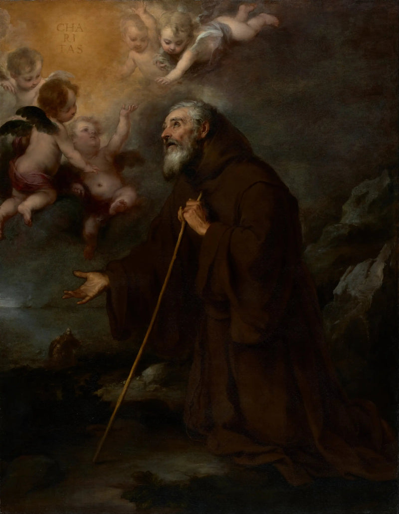 Saint Franciskus av Paule's vision - Bartolomé Esteban Murillo