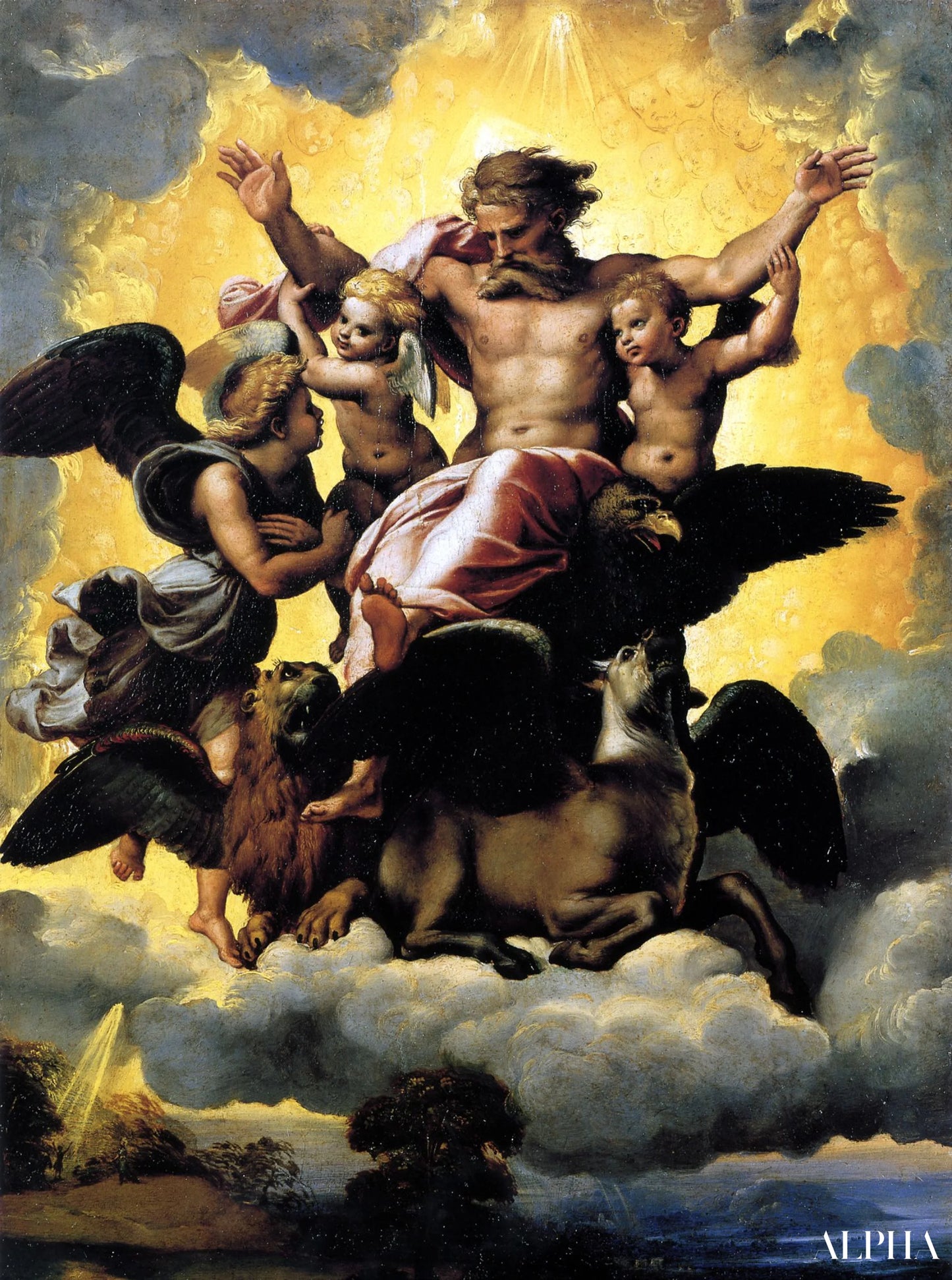 La Vision d'Ézéchiel - Raphaël (peintre) - Reproductions de tableaux et peintures haut de gamme