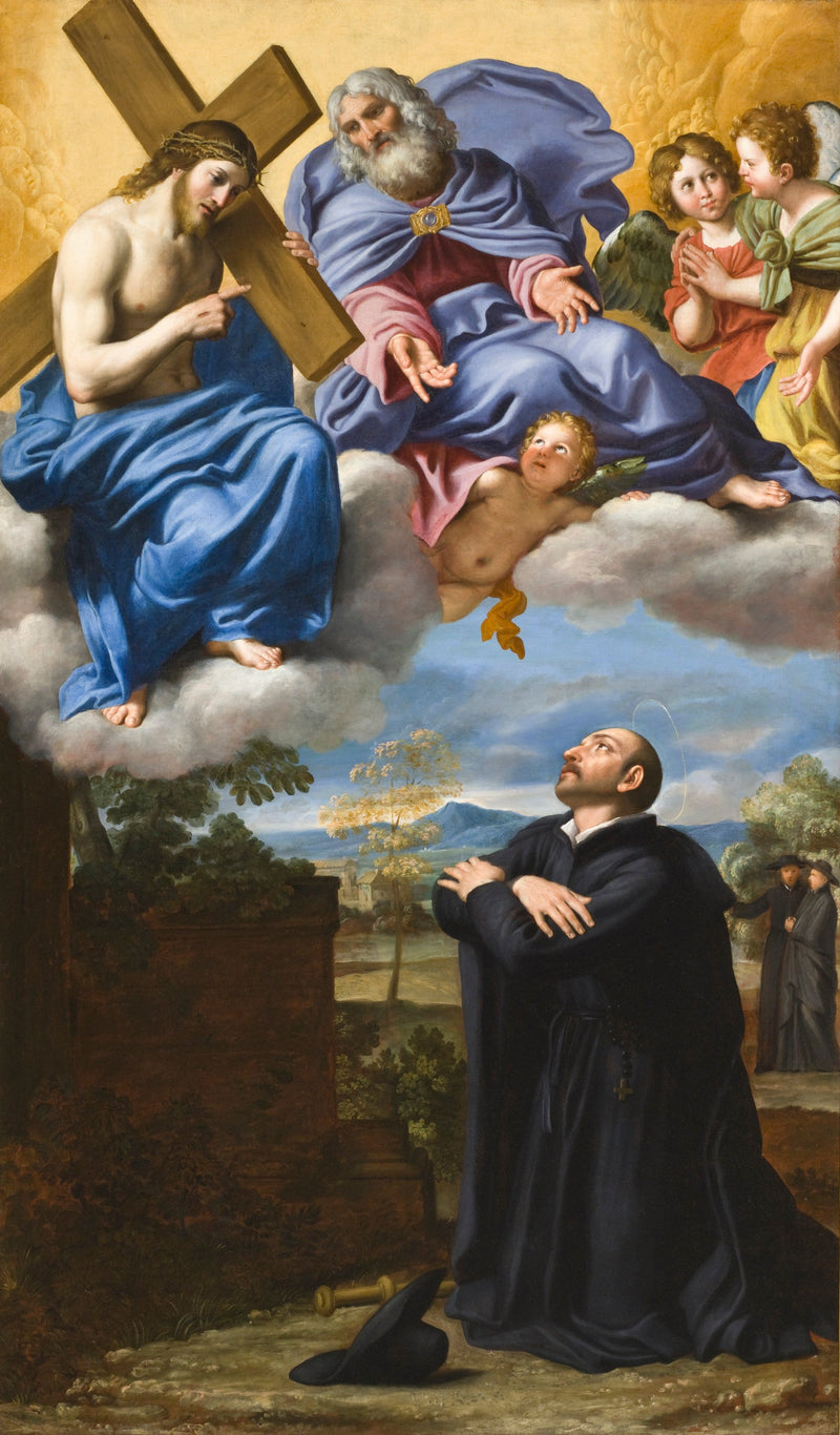 Kristi och Guds Faders vision av helige Ignatius av Loyola i La Storta - Domenichino