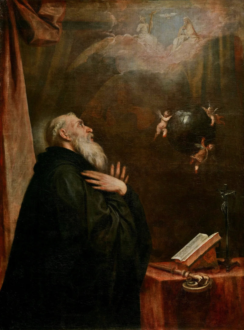 Globus- och de tre änglarnas vision enligt Saint Benoît - Alonso Cano
