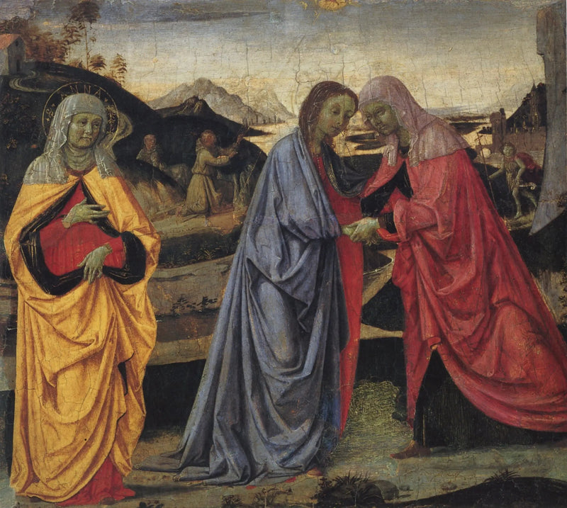Jungfru Marias besök med heliga Anna - Pietro Perugino