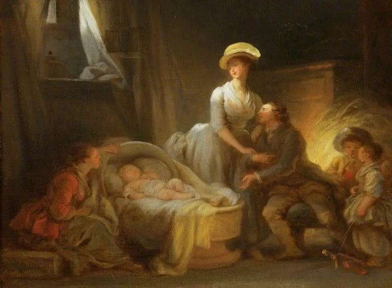 Besöket hos barnflickan - Jean-Honoré Fragonard
