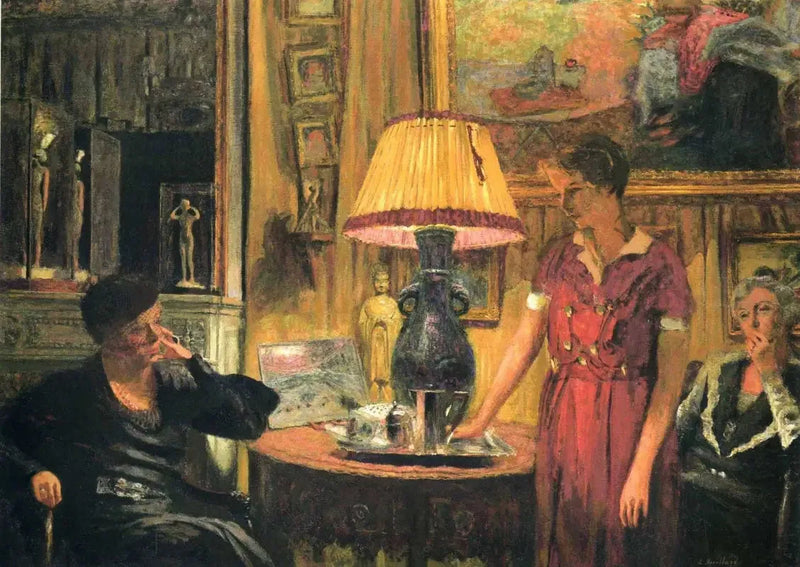Besöket hos Madame Hessel - Édouard Vuillard