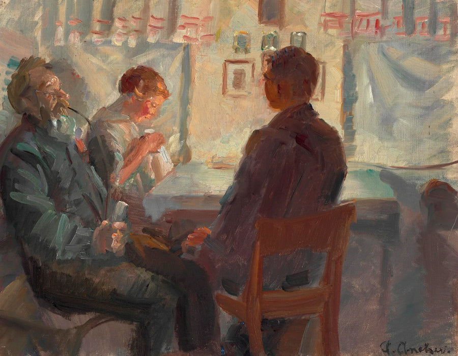 Prästmannens besök. Studera. - Anna Ancher