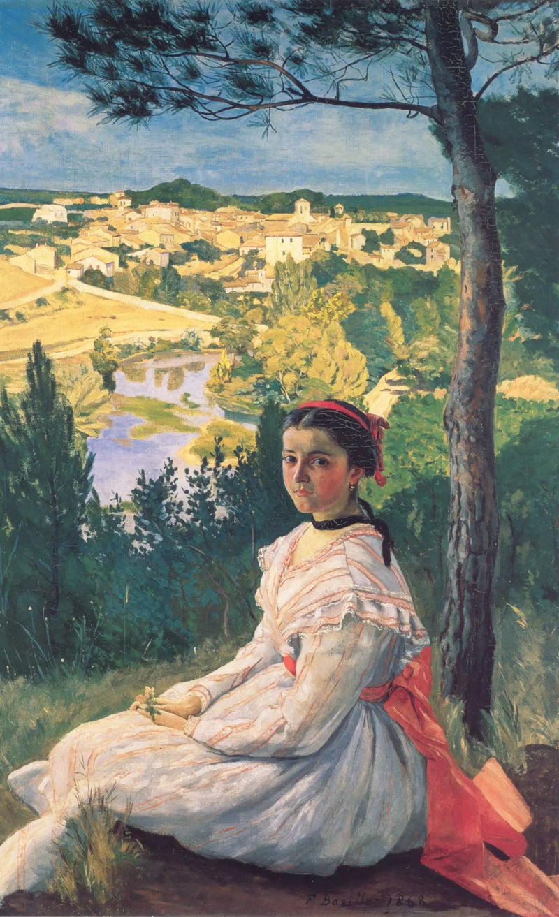 Utsikten över byn - Frédéric Bazille