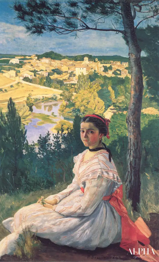 La Vue du village - Frédéric Bazille - Reproductions de tableaux et peintures haut de gamme