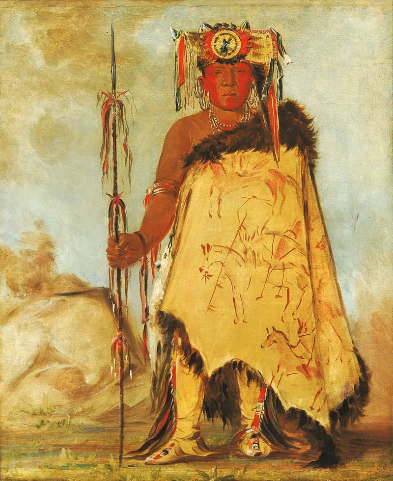 La-wée-re-coo-re-shaw-wee, krigsherre, en Pawnee-republikan - George Catlin