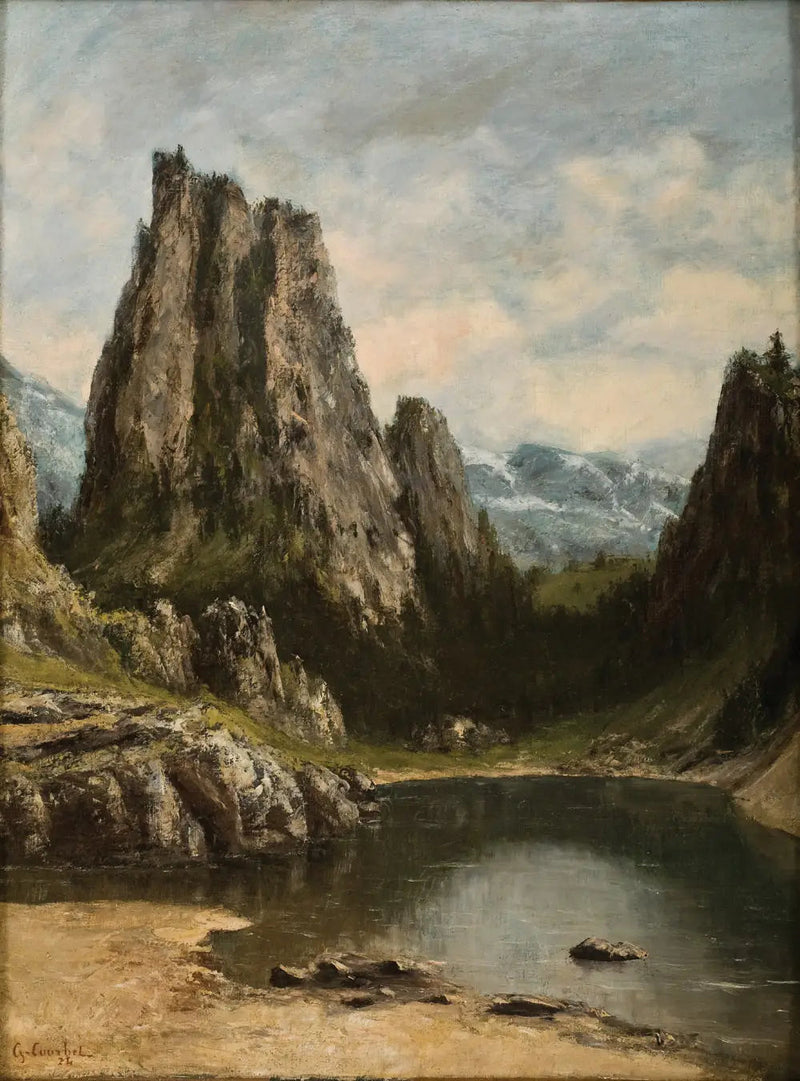 Sjön i bergen - Gustave Courbet