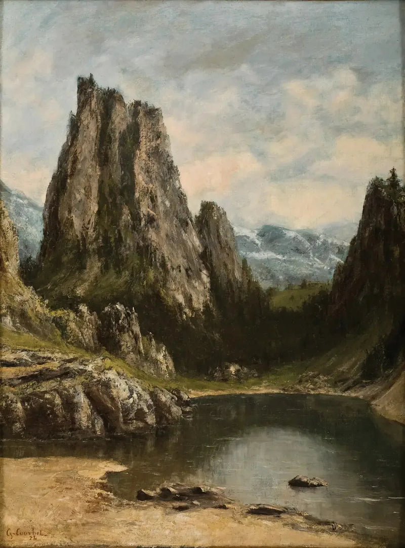 Sjön i bergen - Gustave Courbet