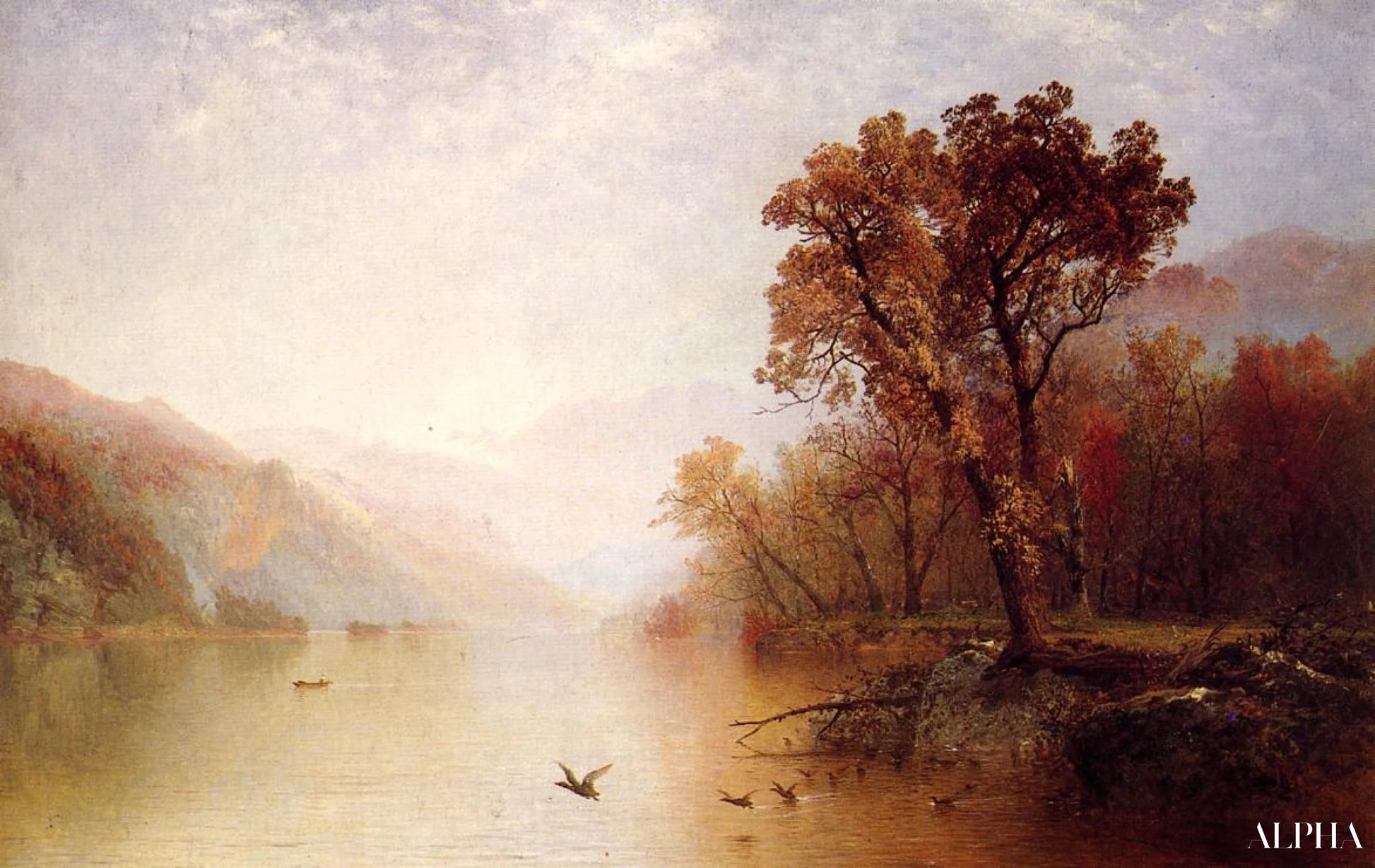 Lac George - John Frederick Kensett - High-end reproductions of paintings and artworks