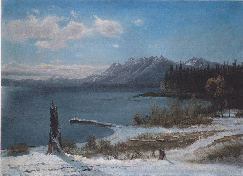Tahoe-sjön på vintern - Albert Bierstadt