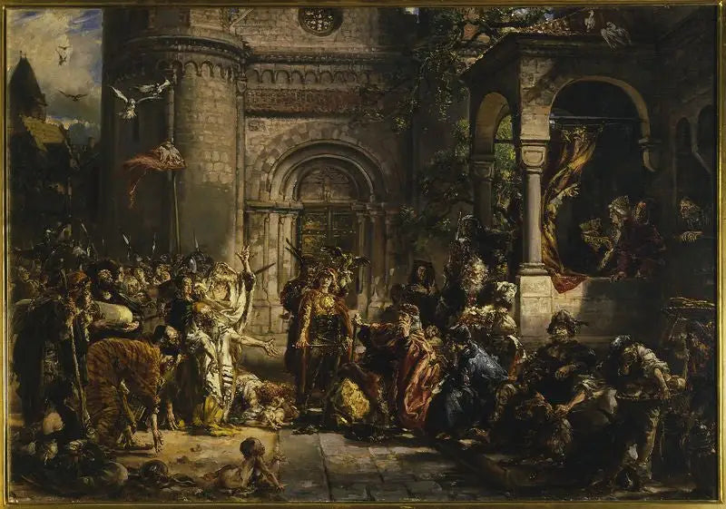 Välkomnandet av judarna, från serien « Civilisationens historia i Polen » - Jan Matejko