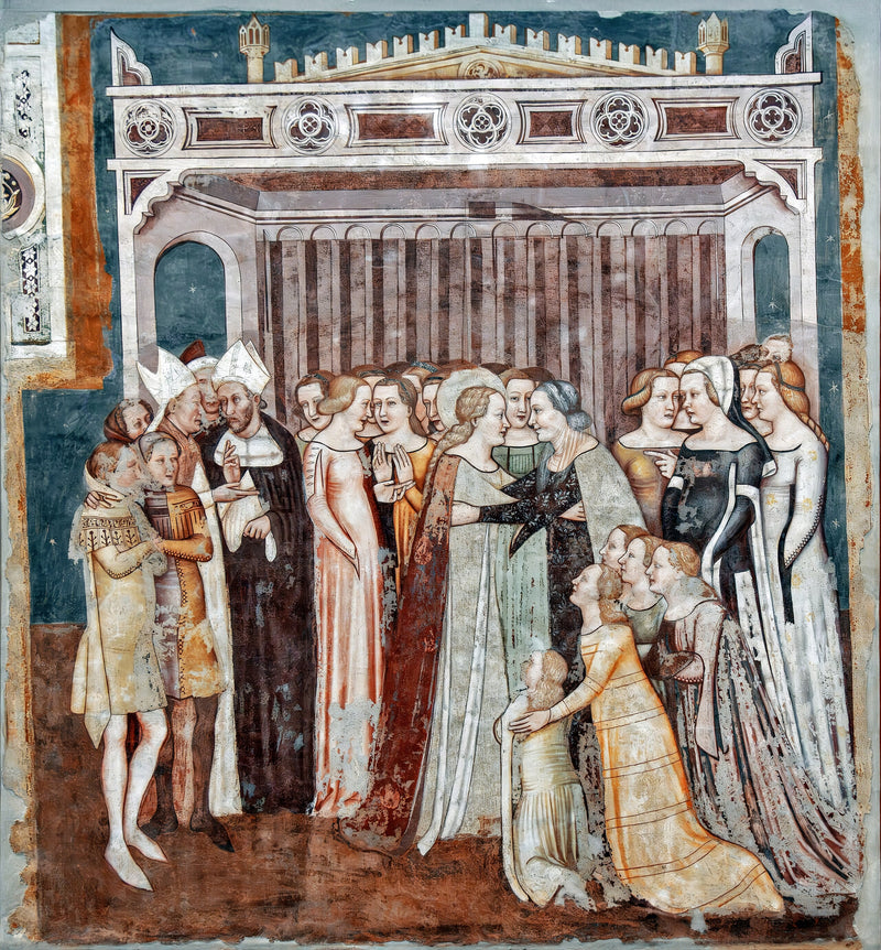 Ursules avsked till sin mamma (Historier om Heliga Ursula) - Tomaso da Modena