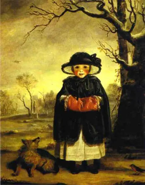 Lady Caroline Scott i rollen som « Winter » - Joshua Reynolds