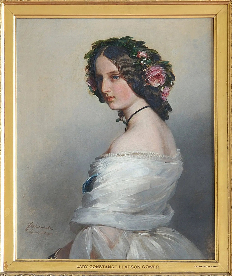 Lady Constance Leveson-Gower (1834-1880), framtida hertiginna av Westminster - Franz Xaver Winterhalter
