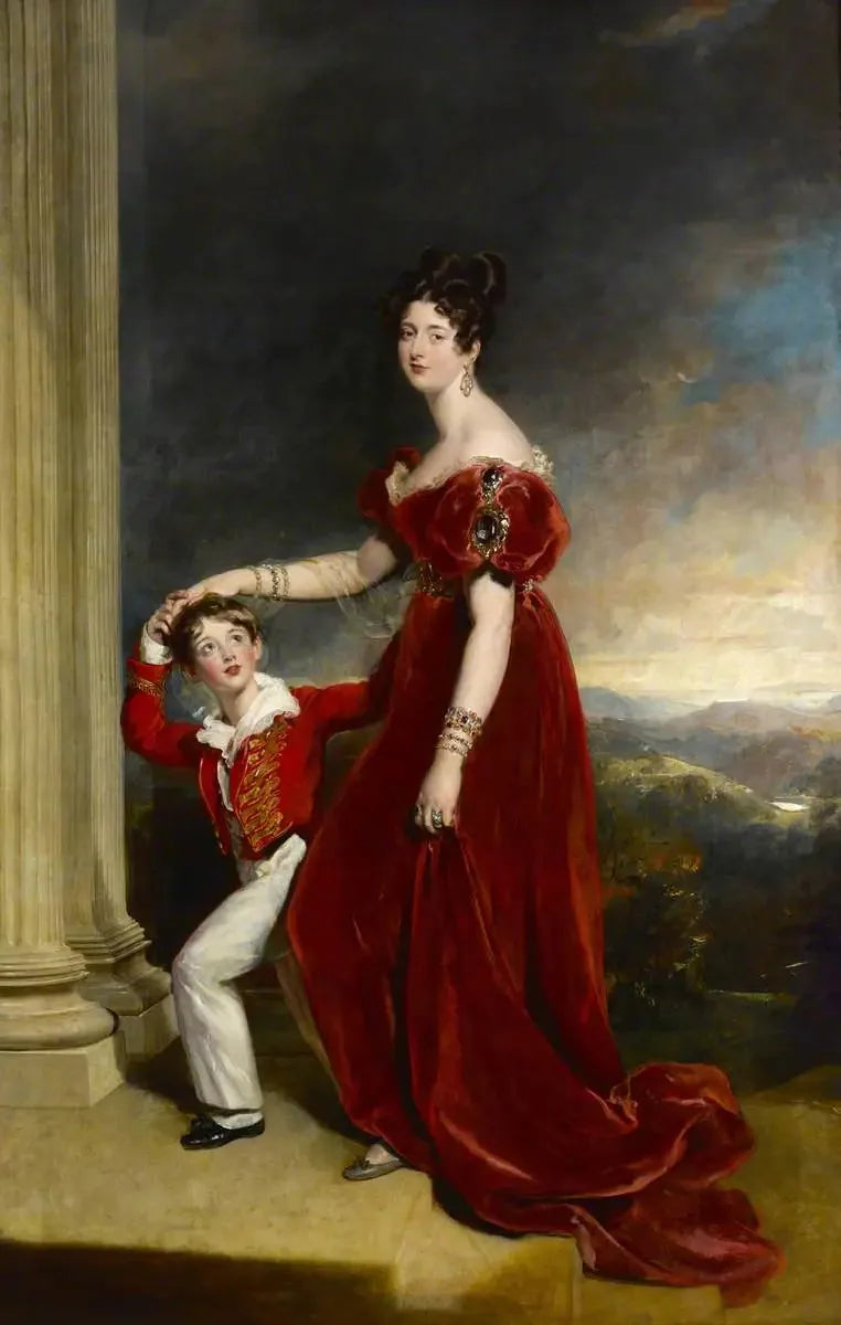 Lady Frances Anne Emily Vane-Tempest, markisessa de Londonderry (1800-1865) och hennes son George Henry Robert Charles William Vane-Tempest, viscount Seaham, senare 5:e markis de Londonderry (1821-1884) - Thomas Lawrence