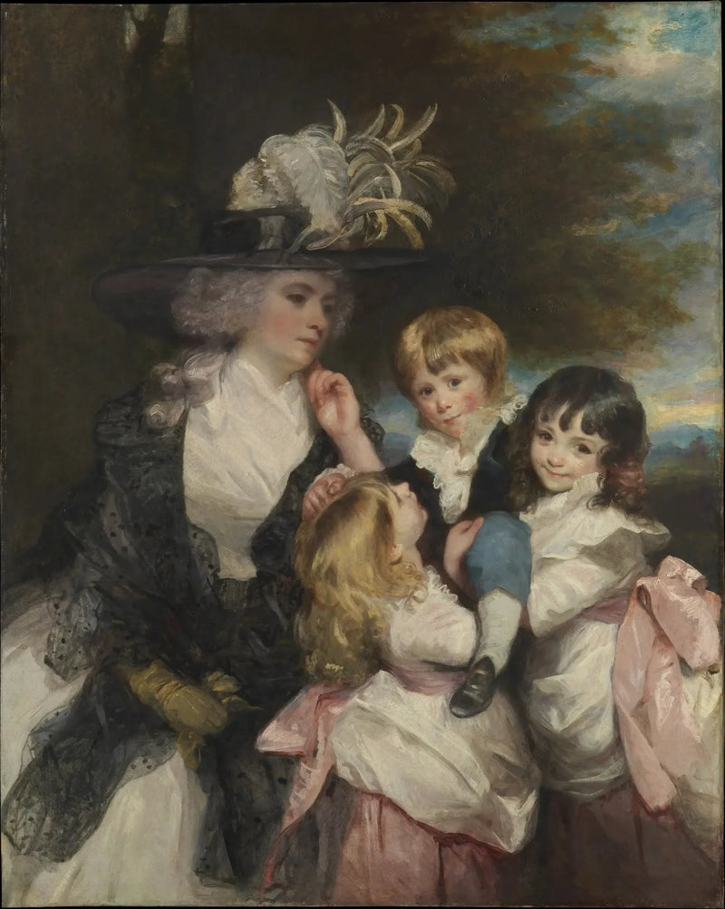 Lady Smith (Charlotte Delaval) och hennes barn (George Henry, Louisa och Charlotte) - Joshua Reynolds