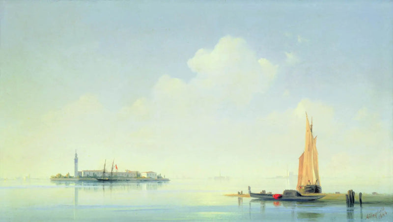 Venedigs lagun. Utsikt över ön San Giorgio. - Ivan Aïvazovski