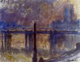 Cleopatras nål och Charing Cross-bron - Claude Monet