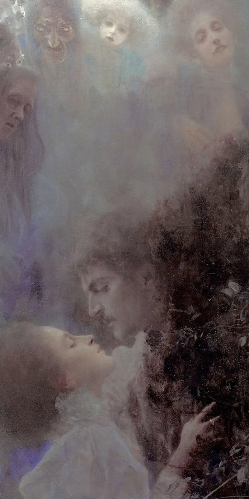 💘 Kärleken (detalj) – Gustav Klimt (cirka 1895)